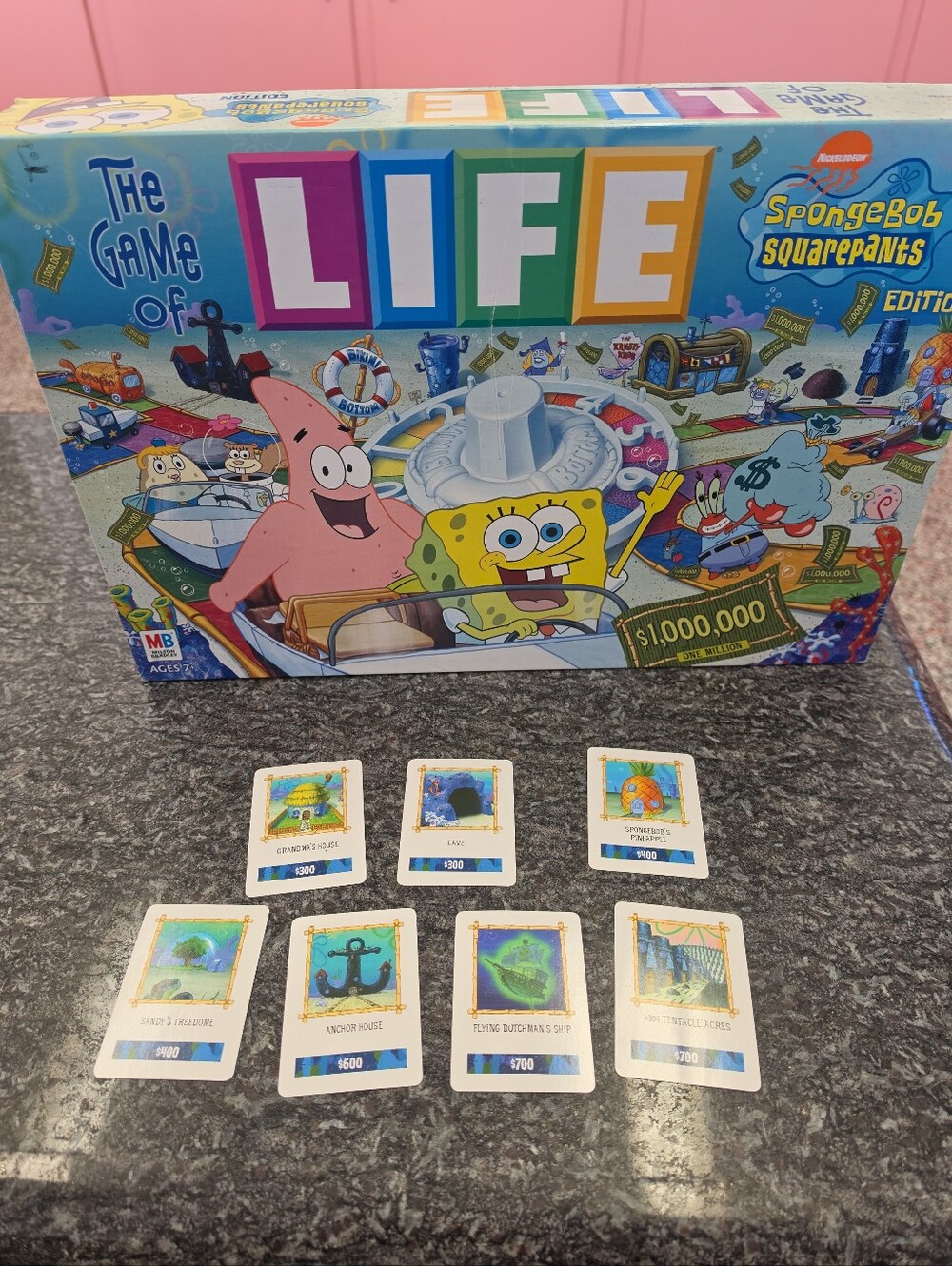 2005 The Game Of Life Spongebob Squarepants Edition 7 Replacement Home Cards